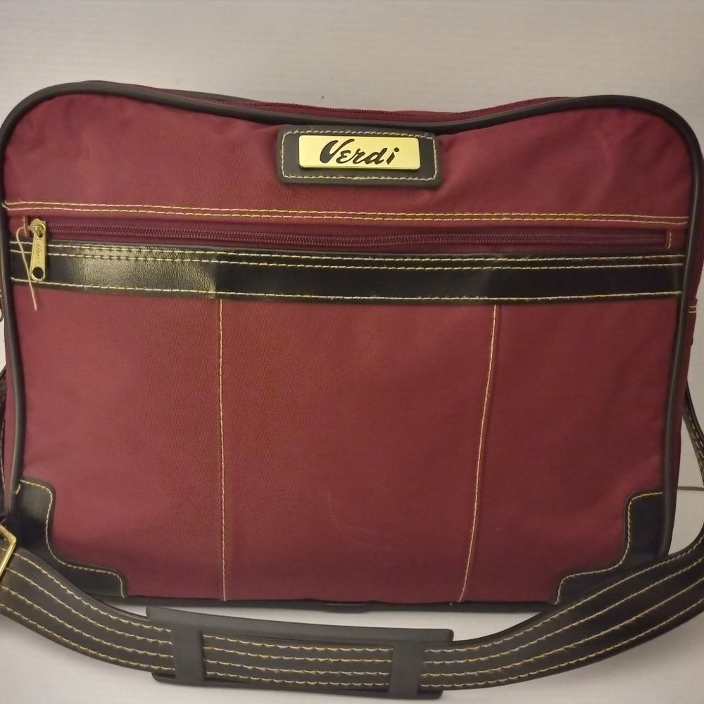 VERDI bag Red Black Golden Accents Travel New York Fifth Avenue Shoulder Strap